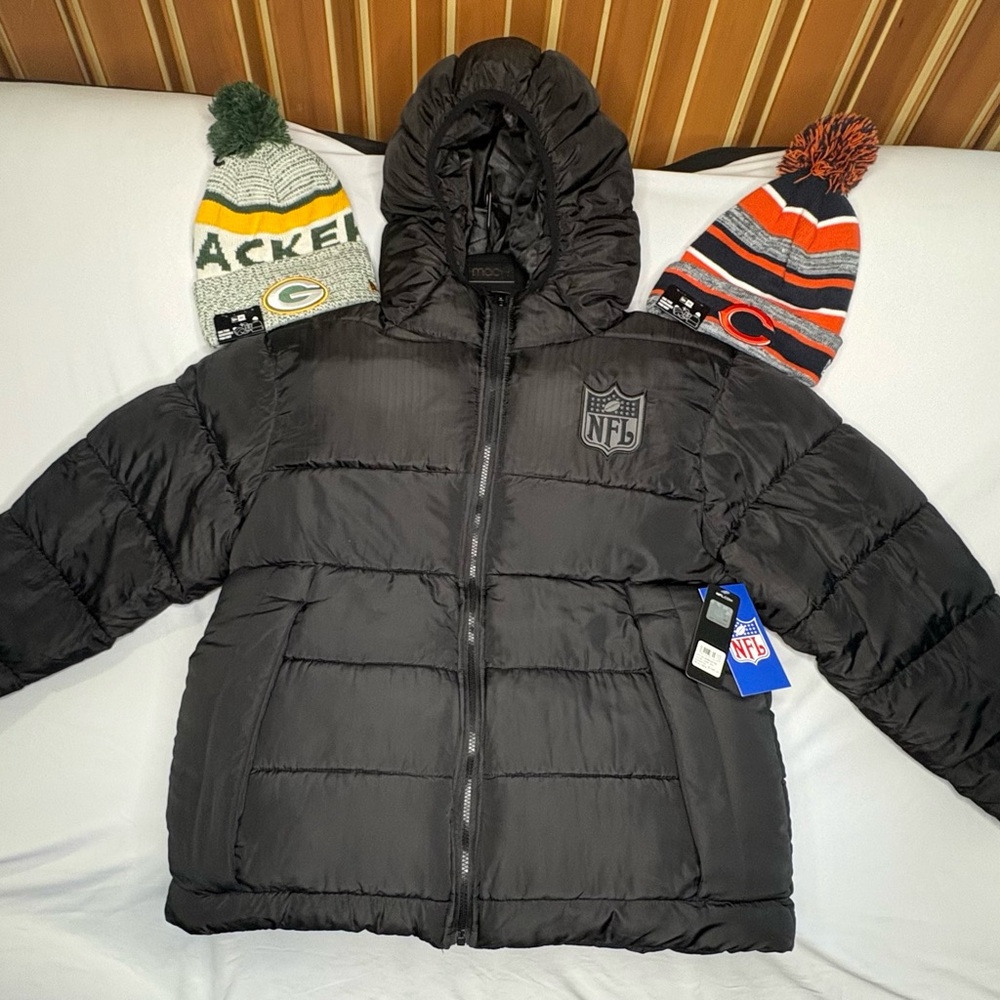 NFL Kids Black Puffer Jacket
